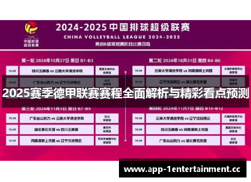 2025赛季德甲联赛赛程全面解析与精彩看点预测 2025赛季德甲联赛赛程全面解析与精彩看点预测