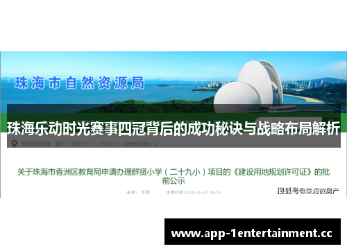 珠海乐动时光赛事四冠背后的成功秘诀与战略布局解析 珠海乐动时光赛事四冠背后的成功秘诀与战略布局解析