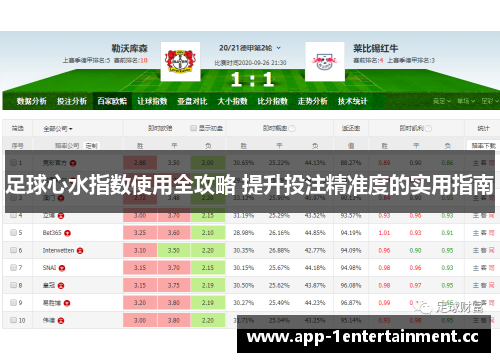 足球心水指数使用全攻略 提升投注精准度的实用指南