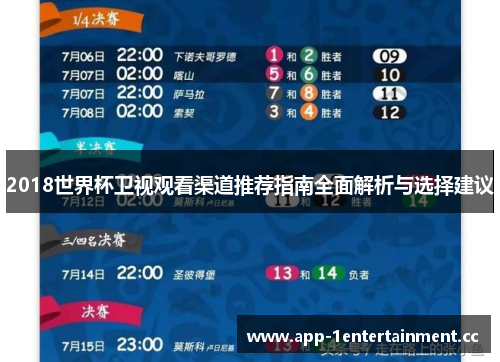 2018世界杯卫视观看渠道推荐指南全面解析与选择建议